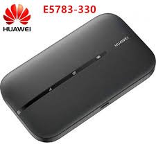 Modem Huawei E5783-330 warna hitam, MiFi LTE Cat7 300Mbps untuk koneksi internet kantor stabil.