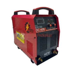Inverter las Red Rhino DC-400 New Pro Series dengan Advanced Arc Technology, alat las tangguh untuk pengelasan kawat las besar secara terus-menerus.