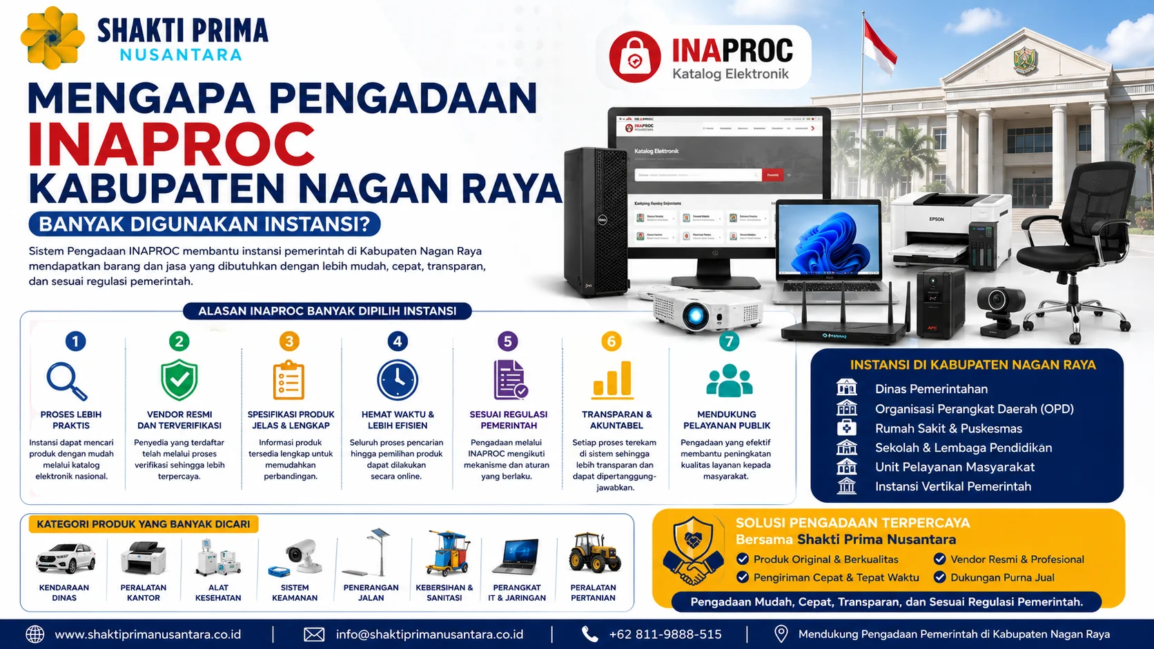 Mengapa Pengadaan INAPROC Kabupaten Nagan Raya banyak digunakan instansi pemerintah untuk mencari vendor resmi, membandingkan spesifikasi produk, dan mendukung pelayanan publik.