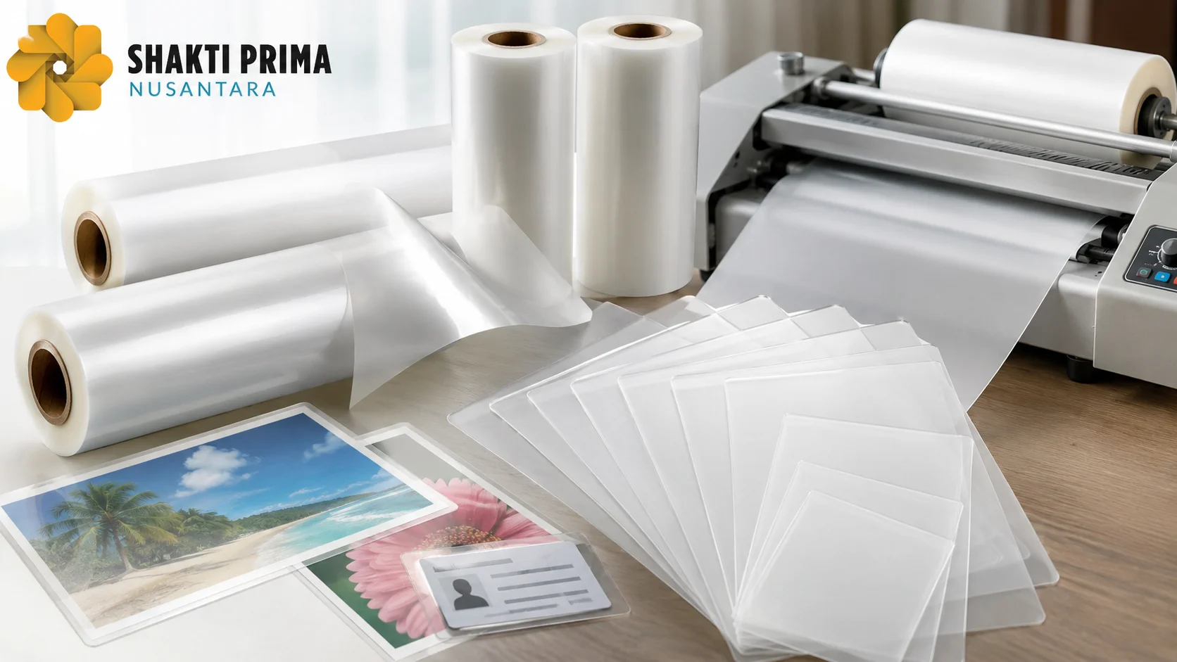 Produk plastik laminating pouch dan roll untuk melindungi berbagai jenis dokumen.