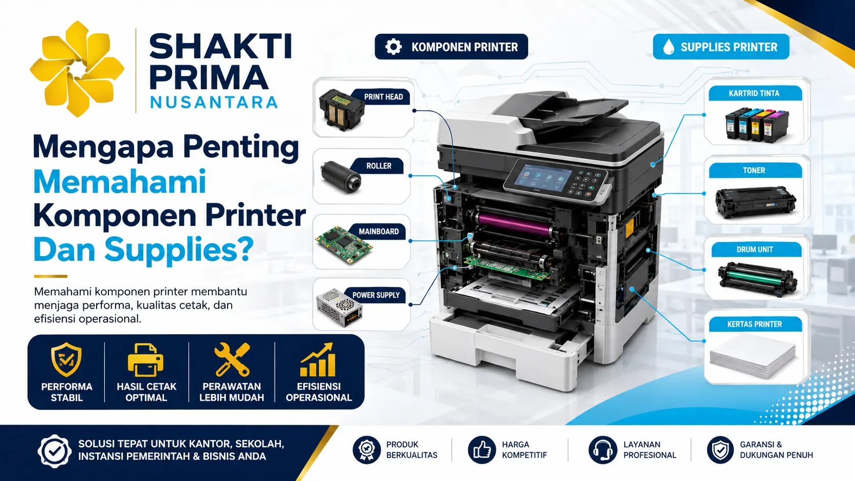 pentingnya memahami komponen printer dan supplies bersama Shakti Prima Nusantara.
