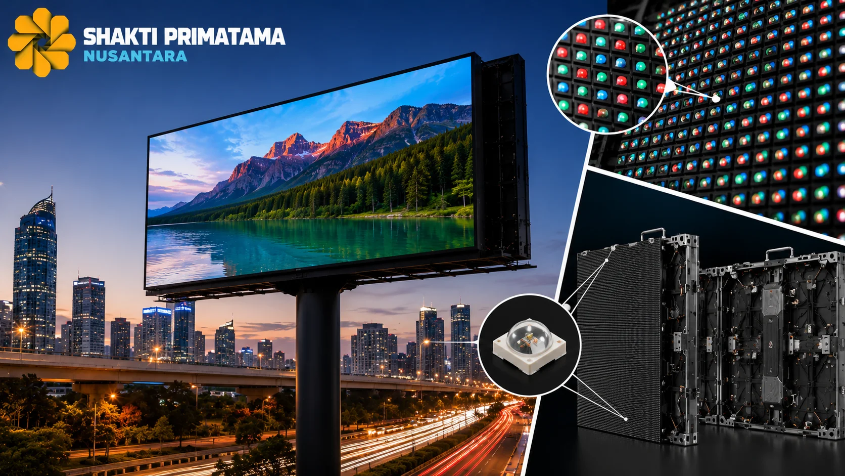 Videotron outdoor dengan panel LED beresolusi tinggi yang menampilkan kualitas visual tajam untuk kebutuhan promosi digital di ruang terbuka.q