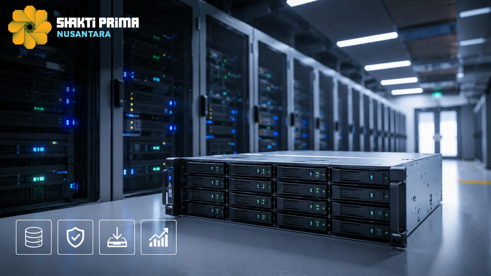 Server storage rack modern untuk pengelolaan data terpusat dalam pengadaan Server Storage Inaproc.