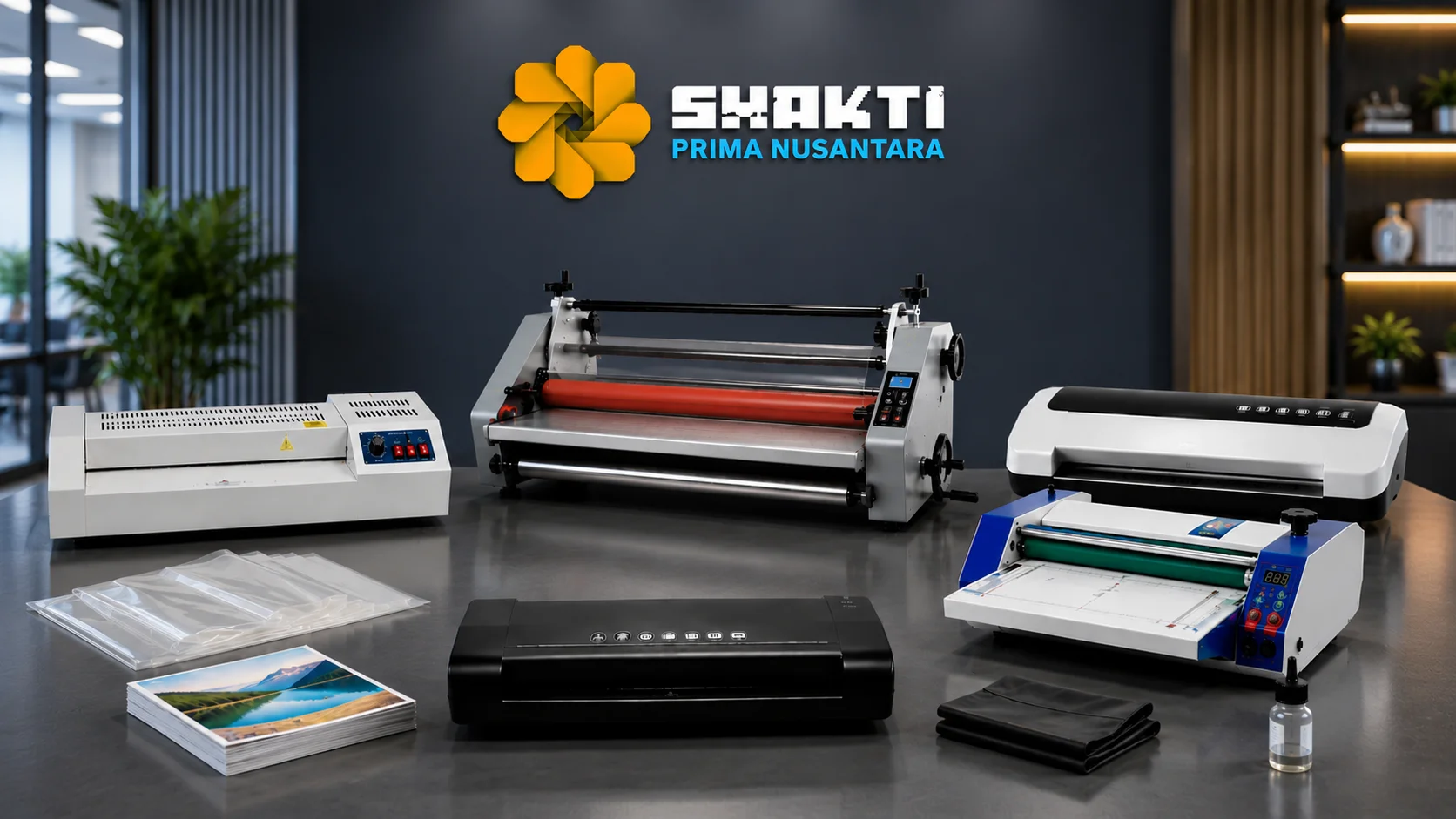 Beragam mesin laminating berkualitas dengan dukungan layanan profesional untuk memenuhi kebutuhan laminasi dokumen di perkantoran, sekolah, percetakan, dan industri