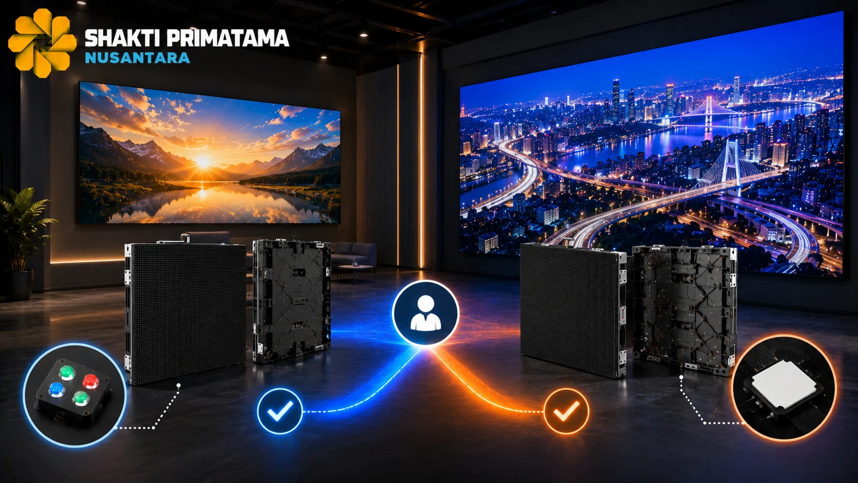 Panel videotron SMD dan COB dengan teknologi LED modern untuk membantu memilih solusi display digital sesuai kebutuhan instalasi.