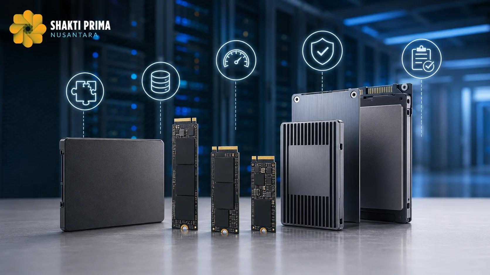 Berbagai jenis SSD untuk kebutuhan pengadaan Komdigi di Inaproc pada infrastruktur digital pemerintah.