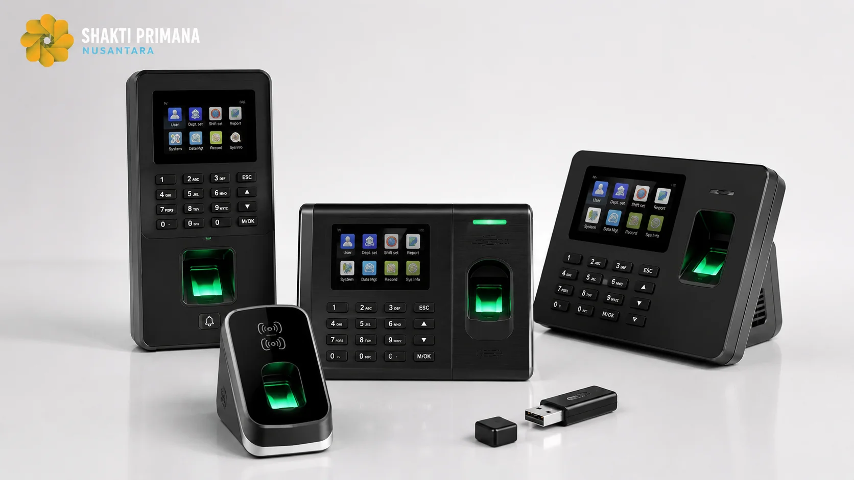 Scanner biometrik profesional dengan sensor sidik jari dan fitur akses modern sebagai solusi pengadaan melalui Katalog INAPROC.
