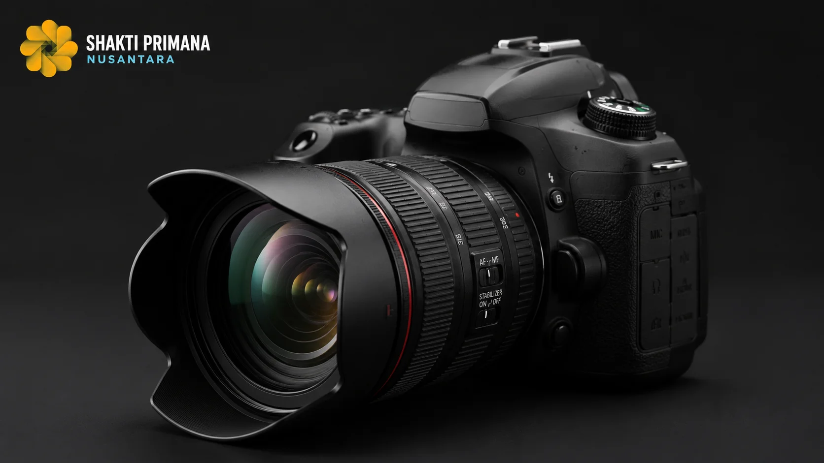 Kamera DSLR profesional dengan lensa zoom untuk mendukung kebutuhan pengadaan peralatan fotografi melalui ekosistem Inaproc.