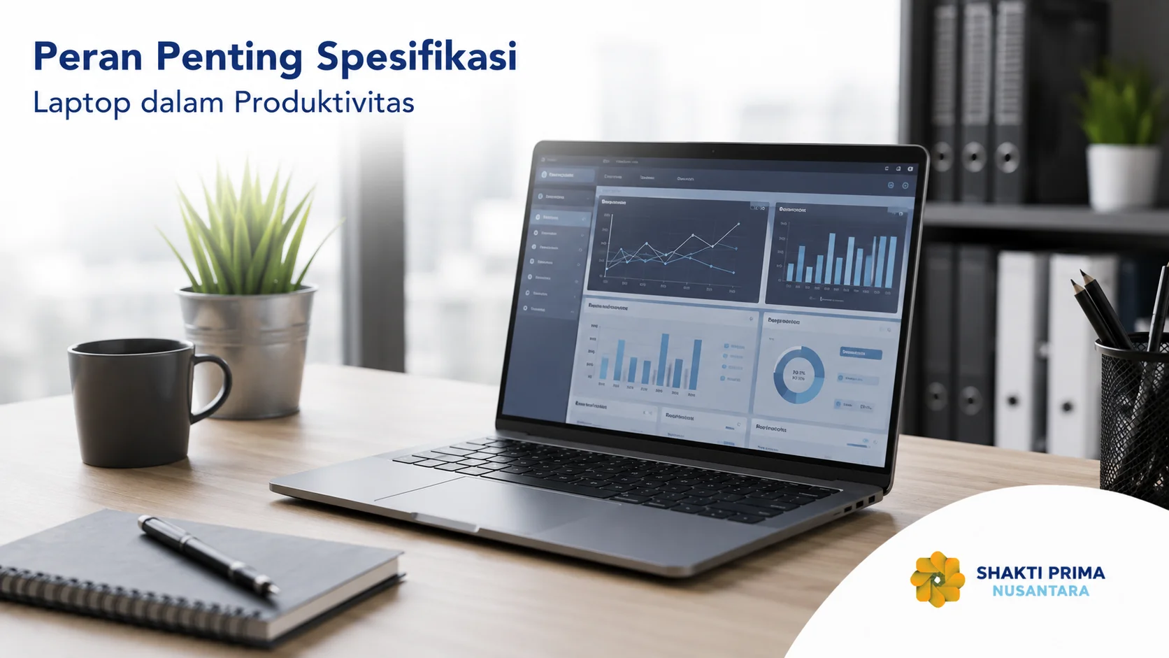 Laptop berperforma tinggi dengan spesifikasi andal untuk mendukung produktivitas kerja di lingkungan profesional.