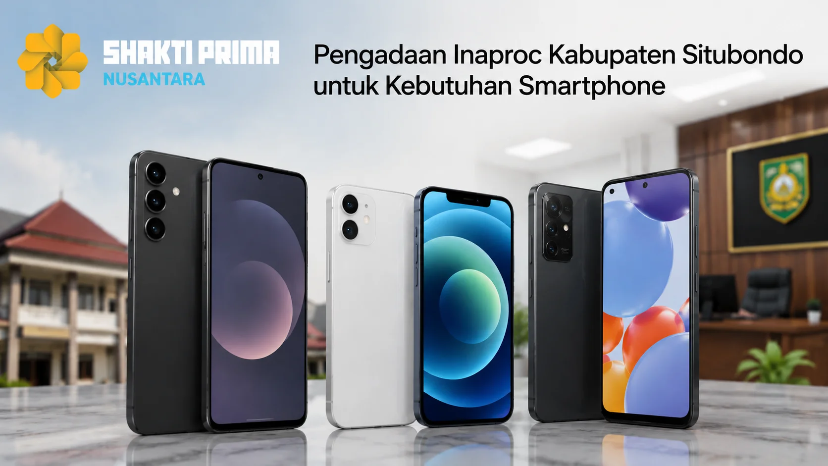 Smartphone dari Shakti Prima Nusantara untuk mendukung Pengadaan Inaproc Kabupaten Situbondo bagi kebutuhan operasional instansi pemerintah.