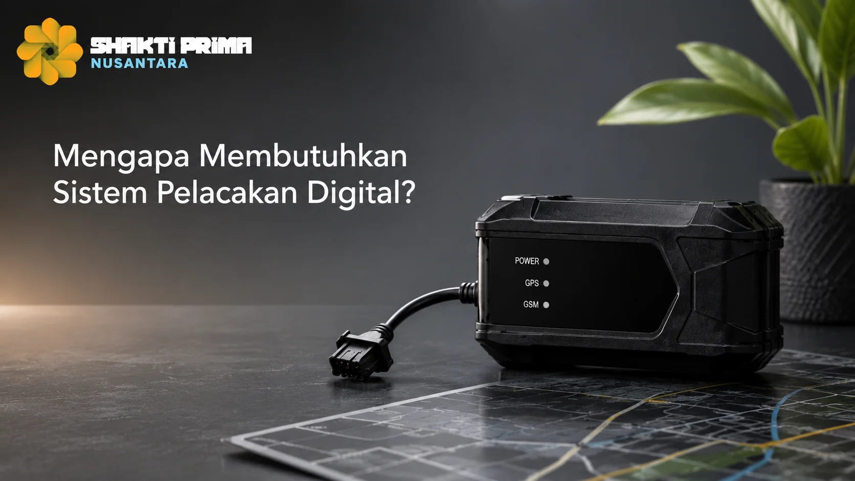 Perangkat GPS Tracker dari Shakti Prima Nusantara untuk sistem pelacakan digital armada kendaraan dinas.