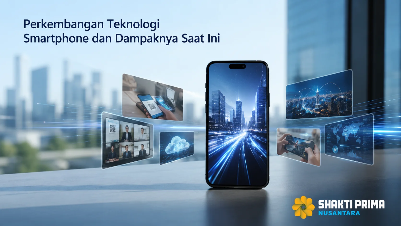 Perkembangan teknologi smartphone yang mendukung komunikasi, produktivitas, dan transformasi digital di berbagai sektor.