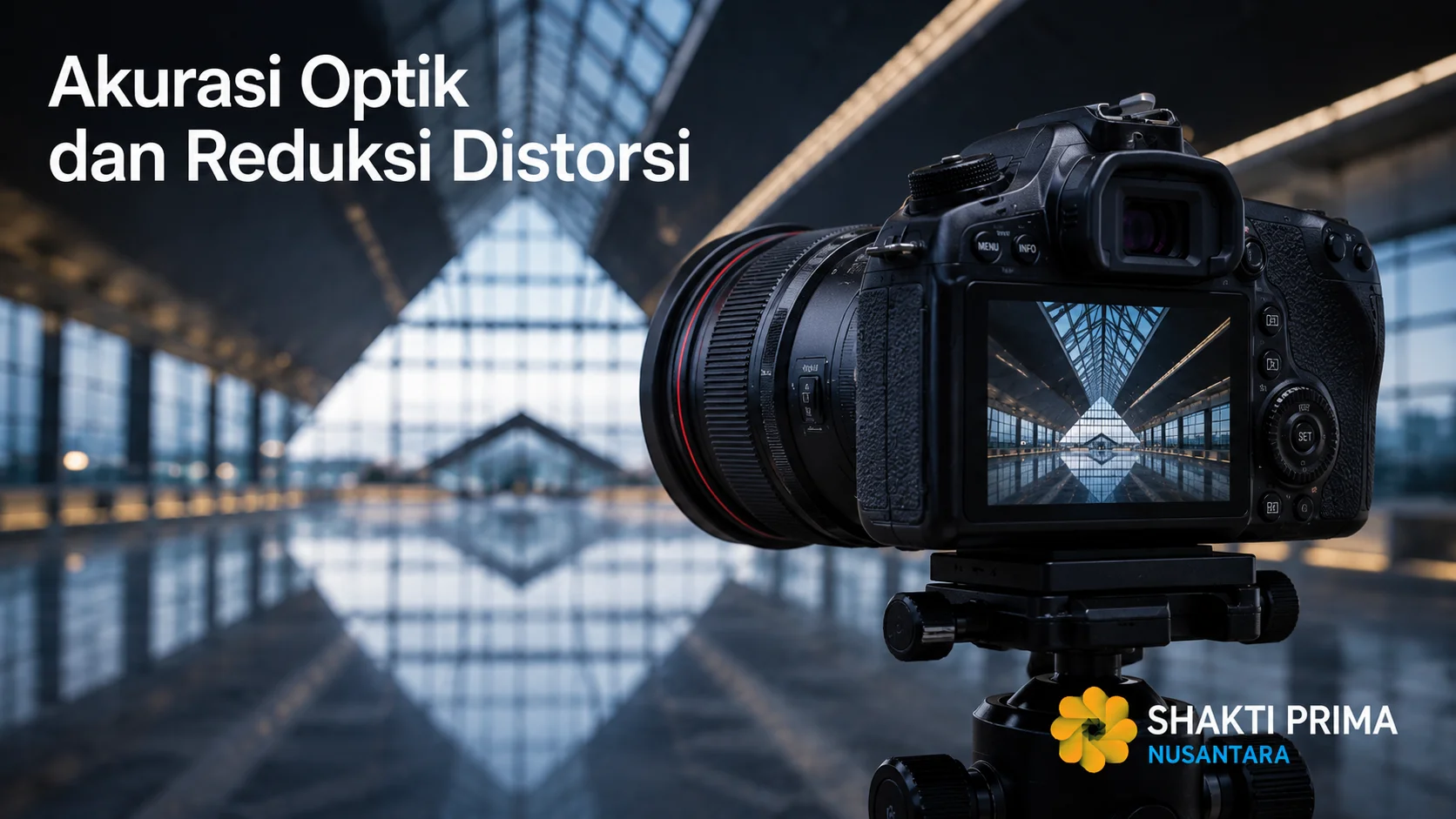 Lensa kamera dengan akurasi optik tinggi yang menghasilkan gambar tajam, minim distorsi, dan kualitas visual yang presisi untuk berbagai kebutuhan fotografi.