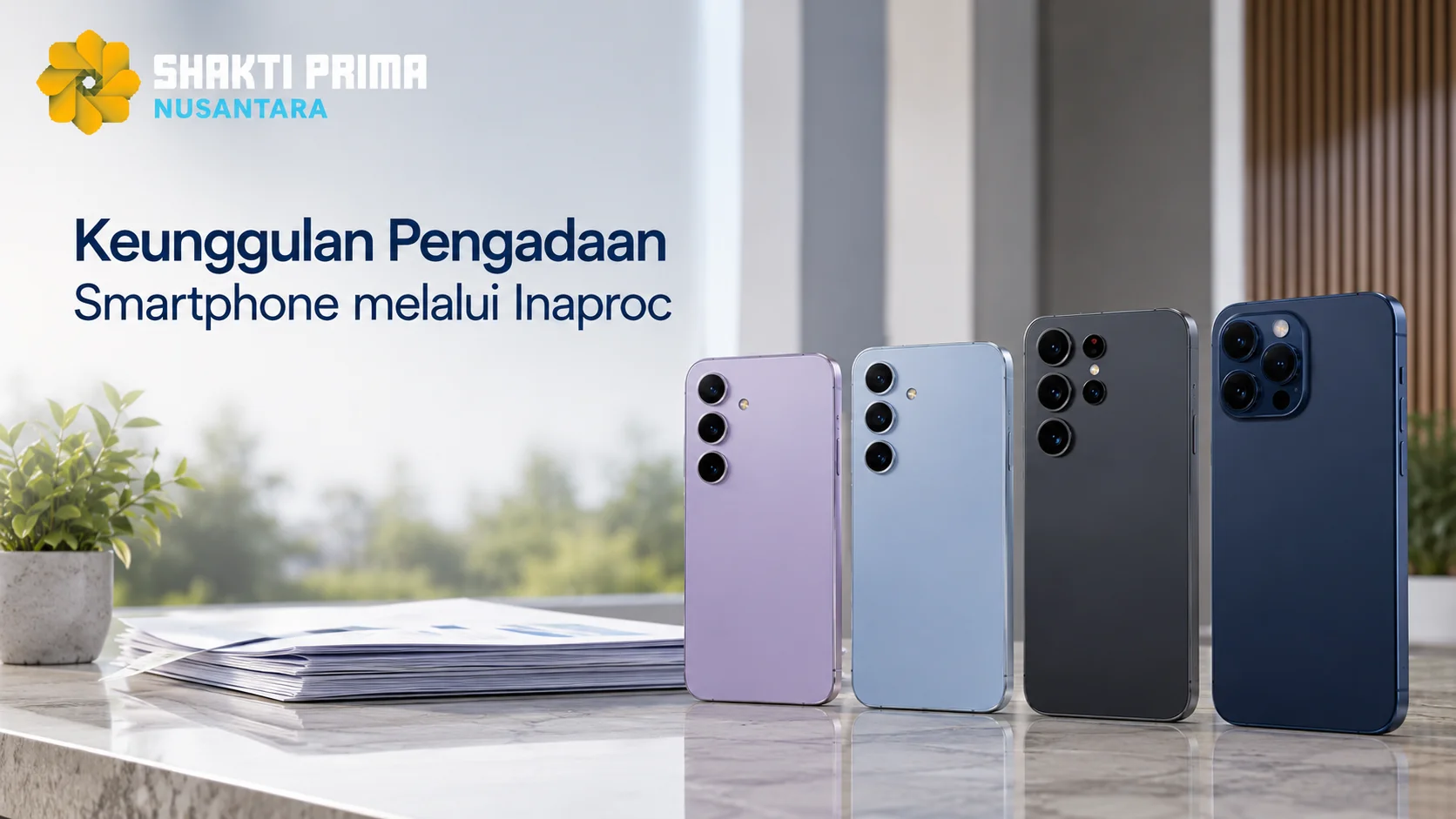 Smartphone berkualitas dari Shakti Prima Nusantara untuk mendukung pengadaan melalui Inaproc bagi instansi pemerintah.
