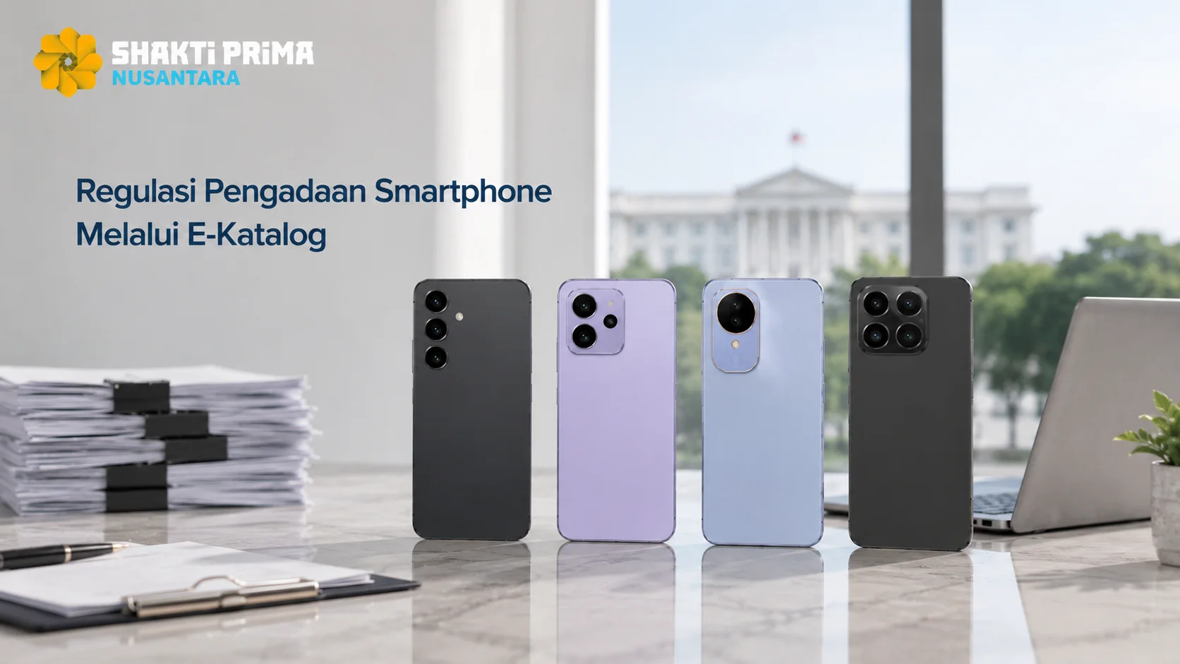 Smartphone dari Shakti Prima Nusantara untuk mendukung pengadaan melalui E-Katalog sesuai regulasi pemerintah.
