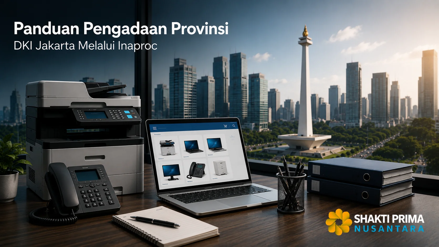 Perangkat kantor modern sebagai panduan pengadaan barang melalui Inaproc Provinsi DKI Jakarta.