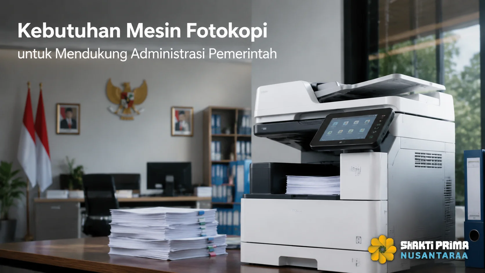 Mesin fotokopi profesional untuk mendukung kebutuhan administrasi instansi pemerintah.