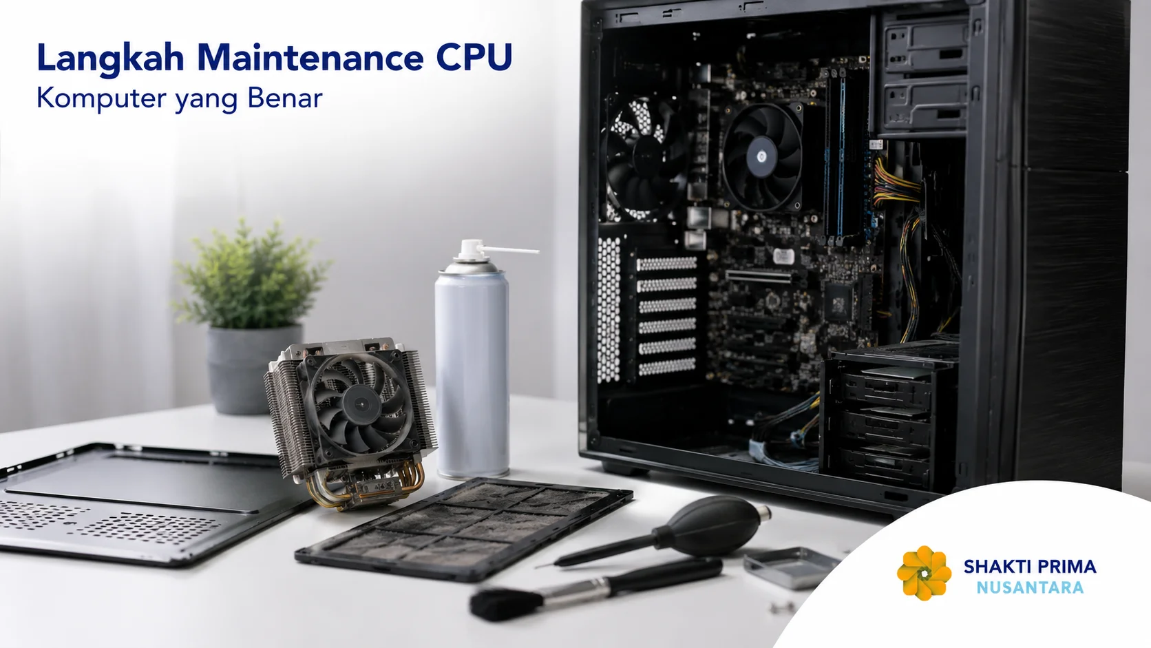 Langkah maintenance CPU komputer untuk menjaga kebersihan komponen dan memastikan sistem bekerja optimal.