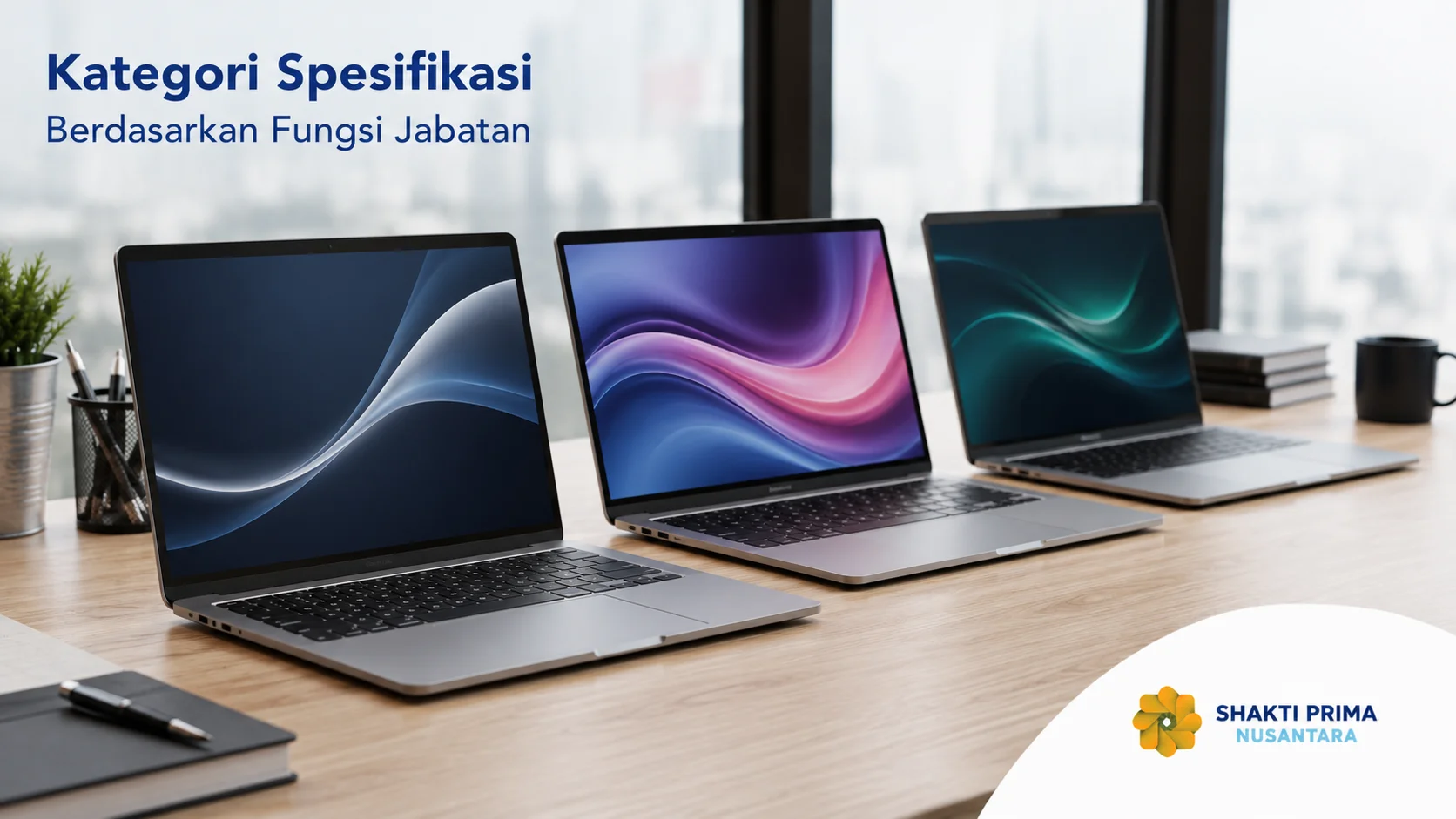 Kategori spesifikasi laptop berdasarkan fungsi jabatan untuk mendukung kebutuhan kerja di berbagai lingkungan profesional.