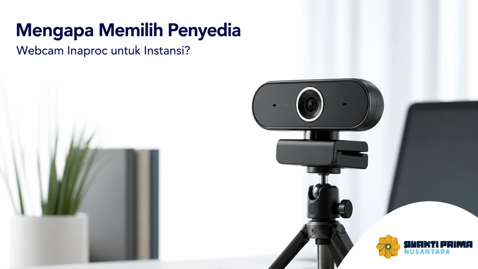 Webcam profesional berkualitas tinggi untuk mendukung kebutuhan komunikasi dan kolaborasi digital di instansi.