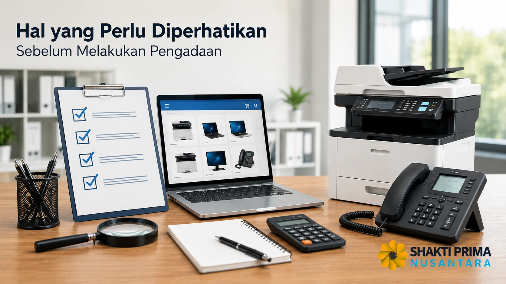 Perangkat administrasi kantor sebagai referensi sebelum melakukan pengadaan melalui Inaproc.