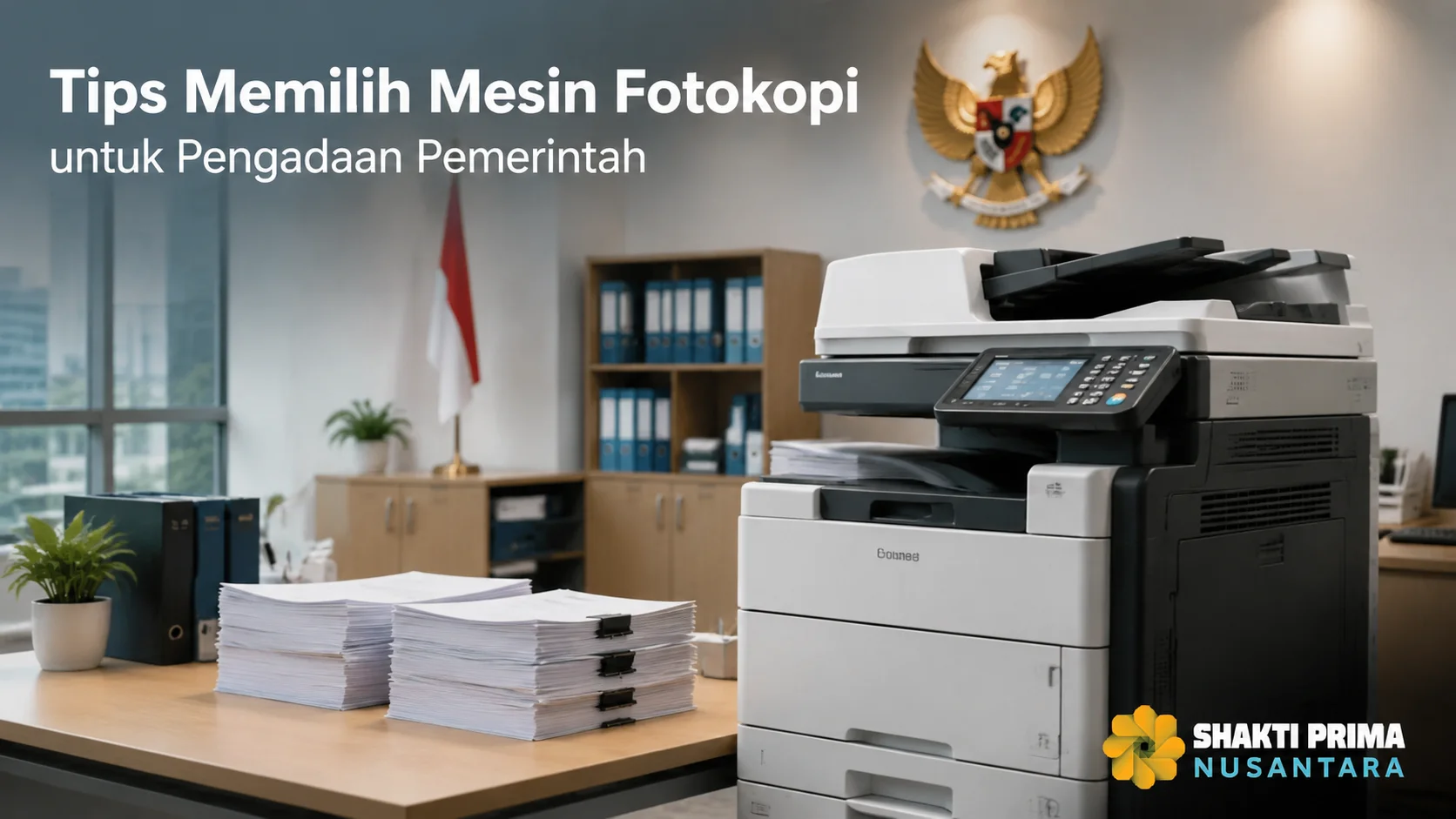 Mesin fotokopi modern untuk mendukung kebutuhan pengadaan administrasi pemerintah.