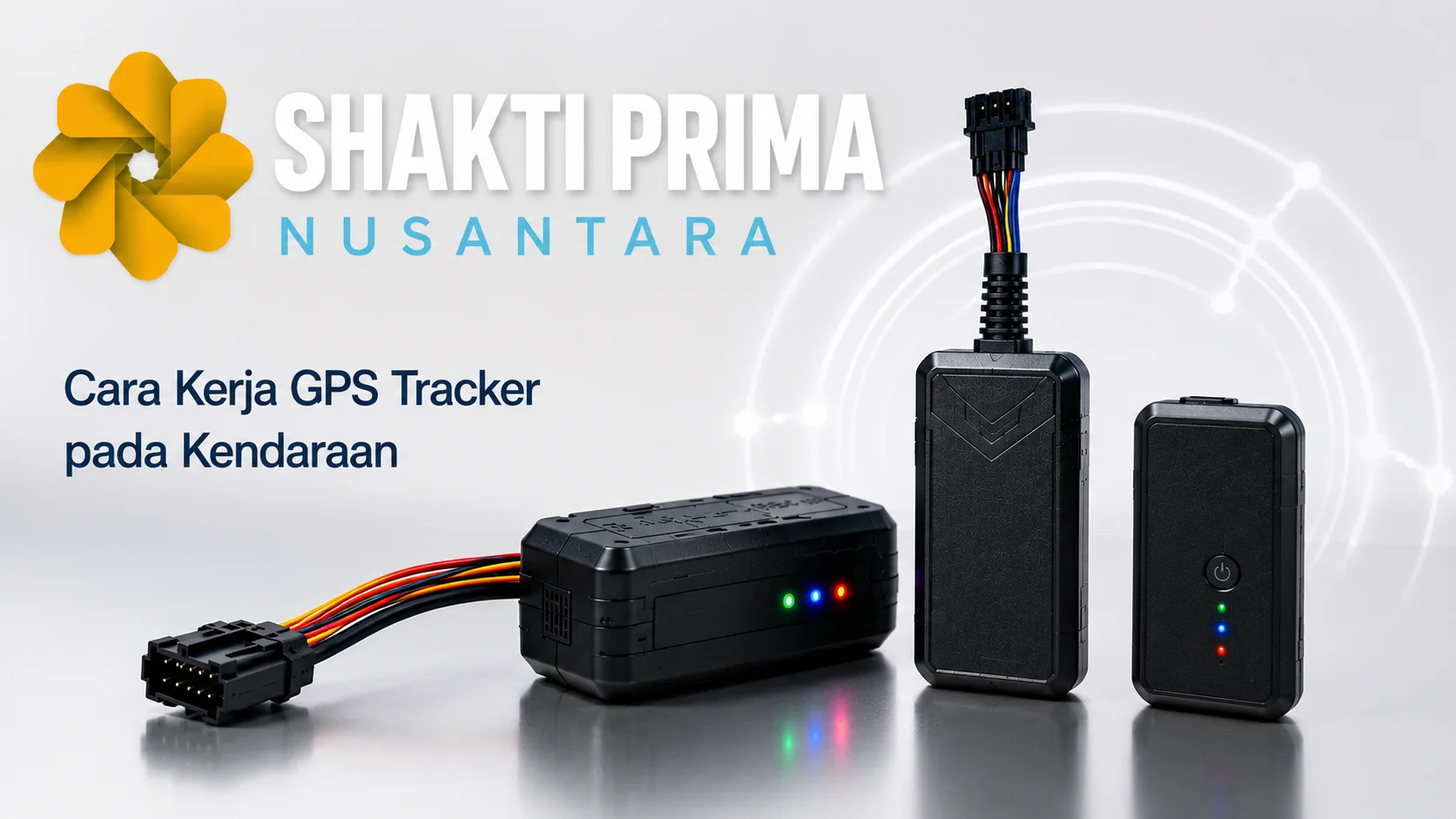 Perangkat GPS tracker kendaraan yang menunjukkan cara kerja sistem pelacakan lokasi secara real-time dari Shakti Prima Nusantara.