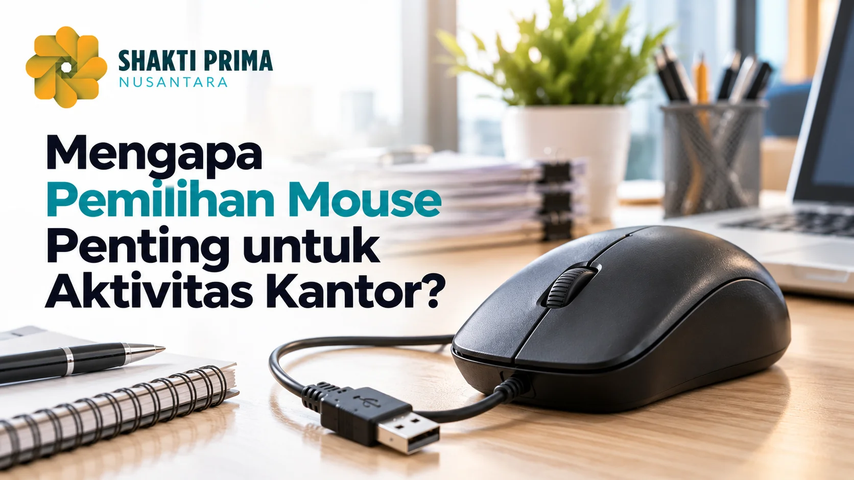 Mouse untuk dinas pemerintah dengan koneksi kabel USB untuk mendukung aktivitas administrasi dan operasional kantor.