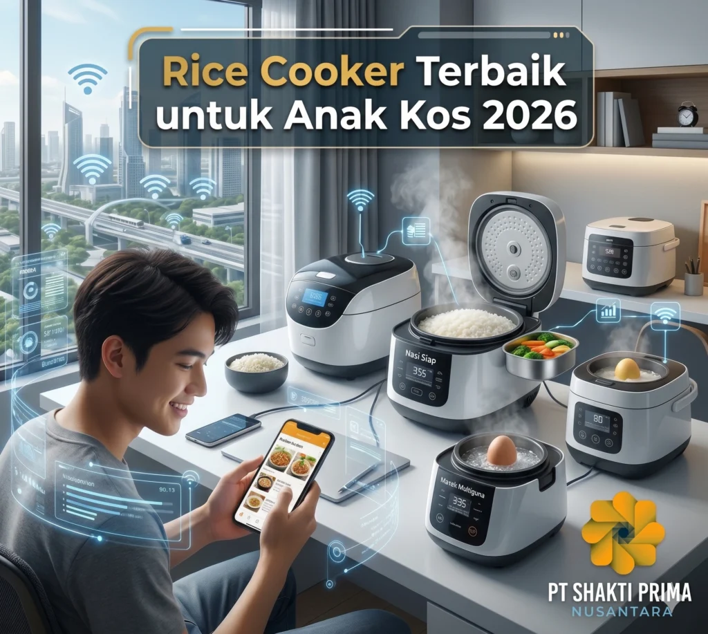 Rice cooker anak kos 2026 Shakti Prima Nusantara: Solusi memasak praktis dan otomatis untuk anak kos dengan integrasi teknologi smart home.