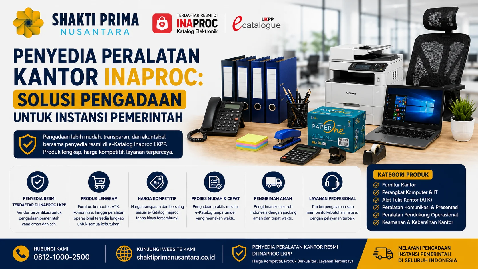 Penyedia Peralatan Kantor Inaproc untuk Intansi&Pemerintah