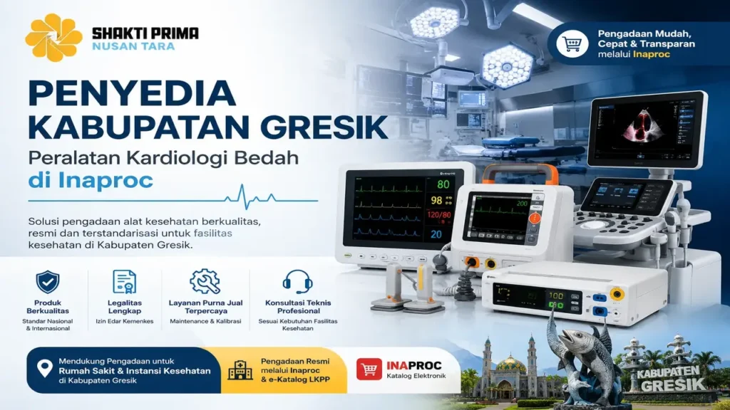 Penyedia Kabupaten Gresik untuk peralatan kardiologi bedah melalui Inaproc bersama Shakti Prima Nusantara