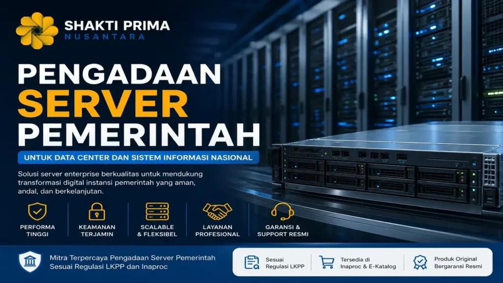 Pengadaan server pemerintah untuk data center dan sistem informasi nasional sesuai standar LKPP dan Inaproc.