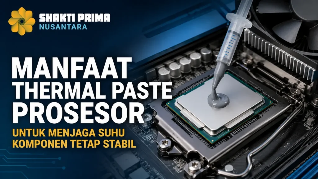 Manfaat thermal paste prosesor untuk menjaga suhu komponen tetap stabil dan meningkatkan performa CPU.