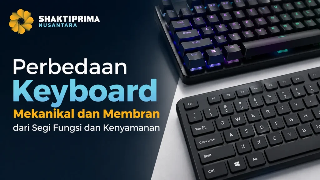 Perbedaan keyboard mekanikal dan membran dari segi fungsi dan kenyamanan untuk kebutuhan kerja, belajar, dan gaming.