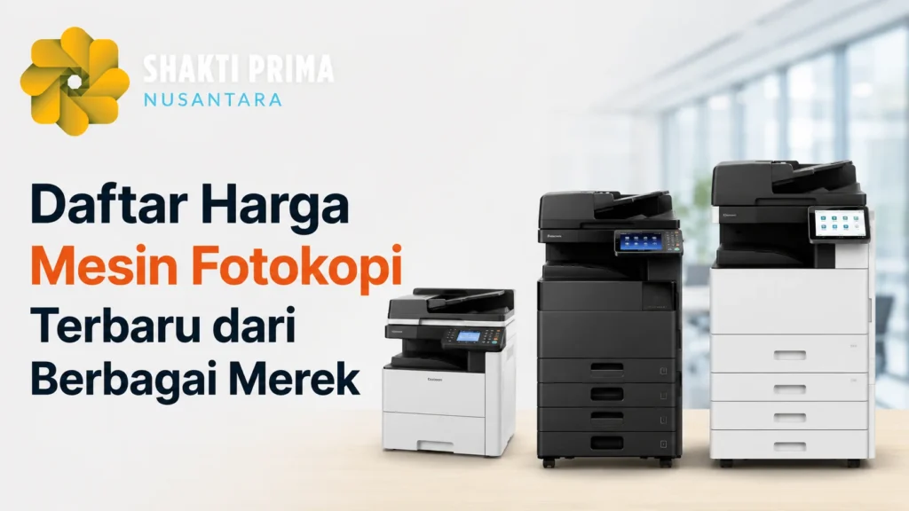 Daftar harga mesin fotokopi terbaru dari berbagai merek dengan ilustrasi beberapa unit mesin fotokopi