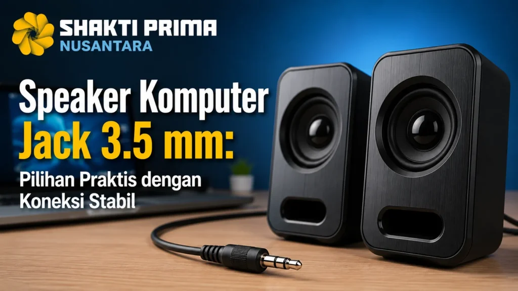 Speaker komputer jack 3.5 mm dengan koneksi stabil untuk PC dan laptop