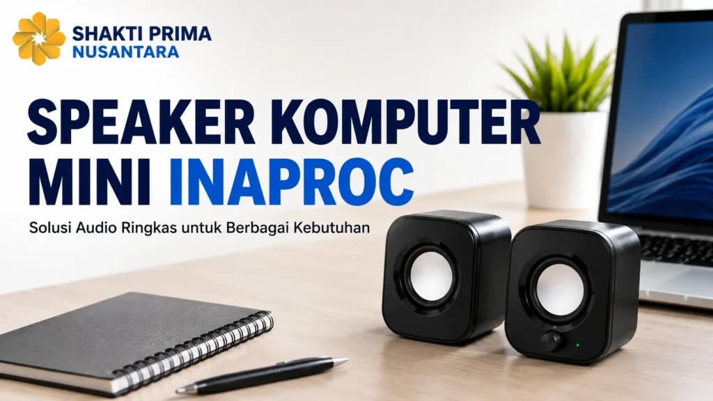 Speaker Komputer Mini Inaproc dengan desain ringkas, spesifikasi lengkap, dan harga terbaru untuk kebutuhan pengadaan