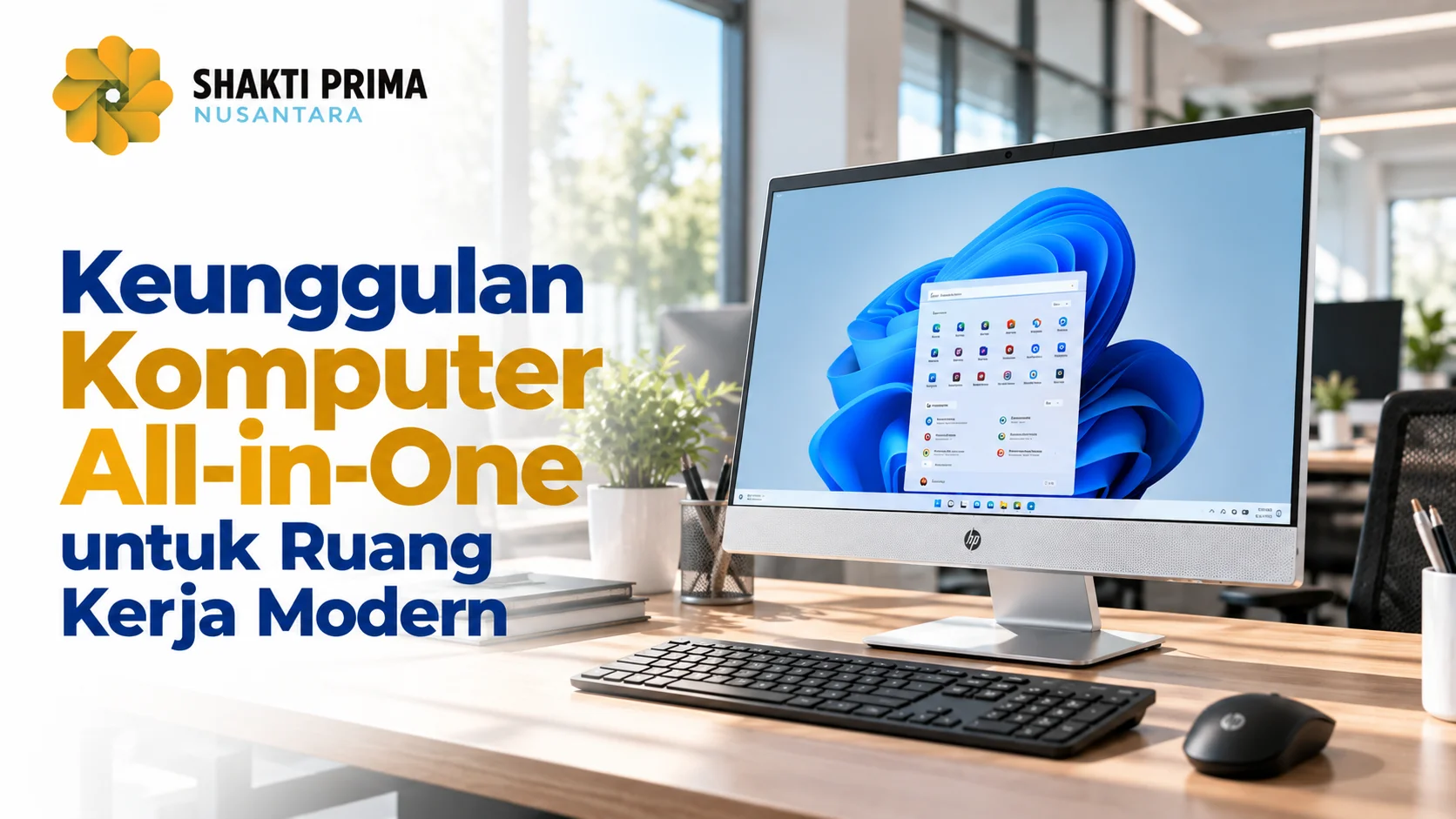 Harga HP AIO 19 Inch untuk komputer all-in-one kantor dengan desain ringkas dan efisien