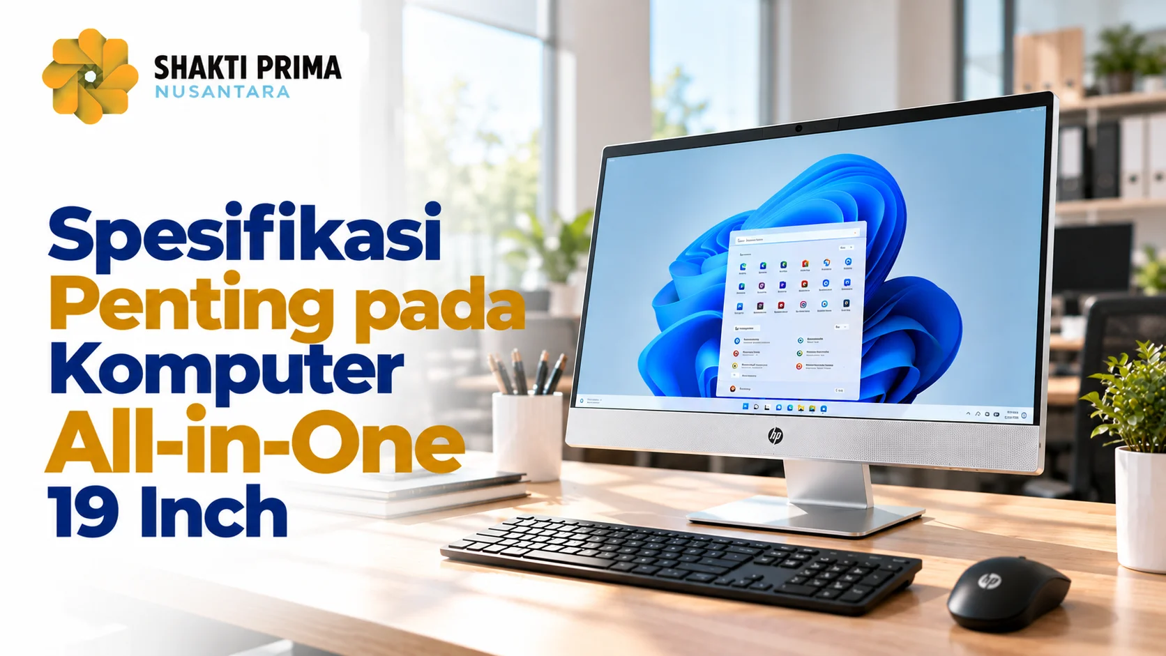 PC HP All-in-One Murah 19 inch dengan spesifikasi untuk kebutuhan administrasi dan pekerjaan kantor