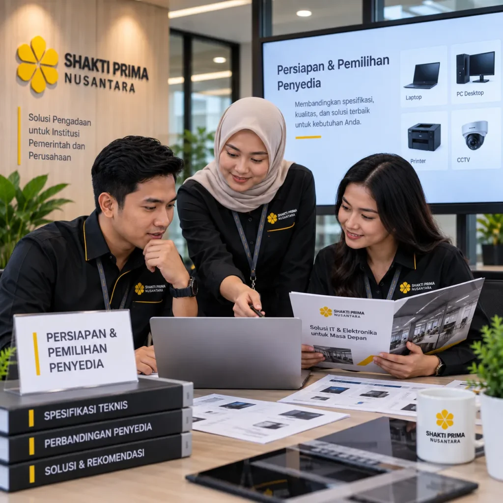 Infografis tata cara pengadaan barang IT dan elektronik via INAPROC untuk instansi pemerintah