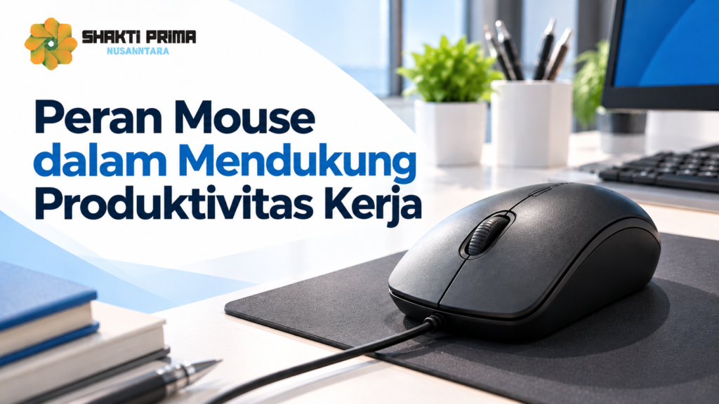 Mouse kantor instansi untuk mendukung produktivitas kerja melalui pengoperasian aplikasi, pengelolaan dokumen, dan aktivitas komputer sehari-hari.