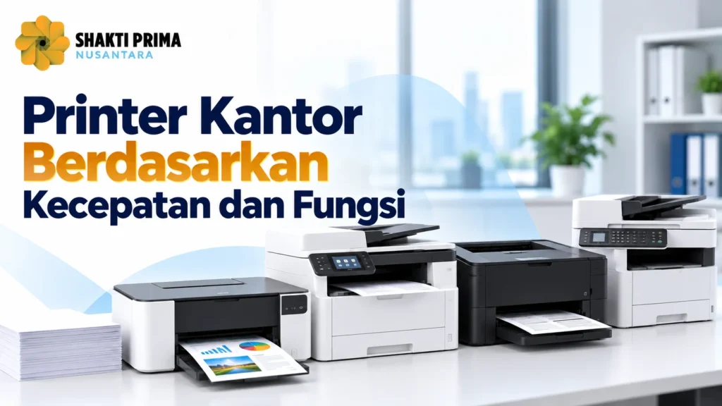 Printer e-katalog untuk kebutuhan kantor pemerintah, menampilkan berbagai jenis printer standar dan multifungsi untuk mencetak dokumen dengan kecepatan dan fungsi berbeda bersama Shakti Prima Nusantara.