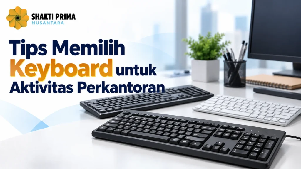 Keyboard INAPROC untuk kebutuhan perkantoran, menampilkan pilihan keyboard berkabel dan nirkabel yang mendukung kenyamanan serta produktivitas kerja bersama Shakti Prima Nusantara.