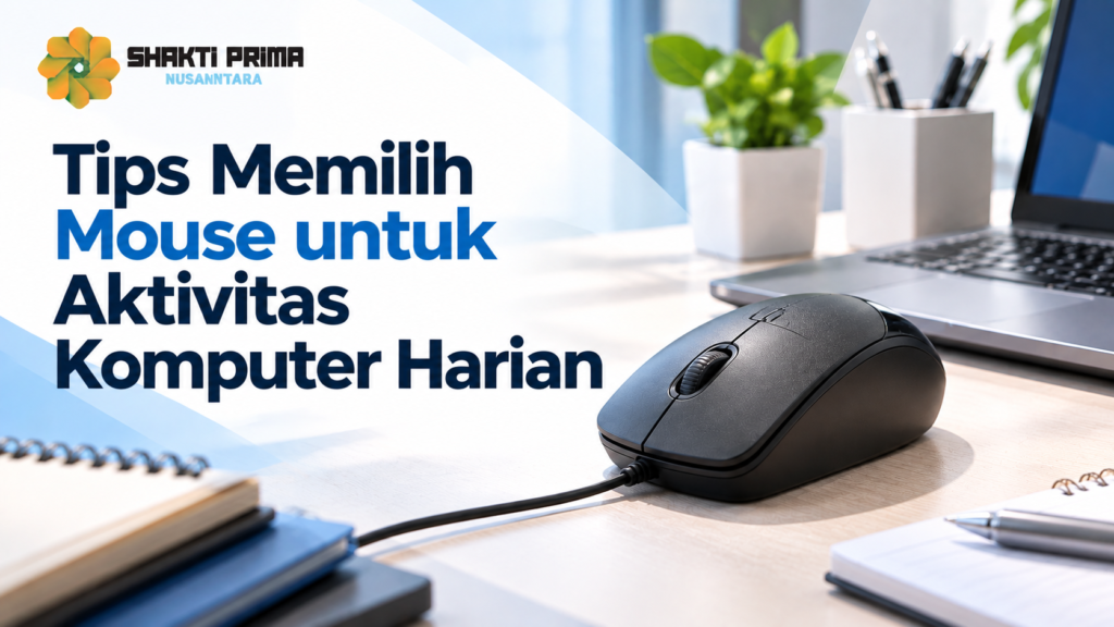Mouse untuk dinas pemerintah dengan desain ergonomis dan koneksi USB untuk mendukung aktivitas komputer harian di kantor.